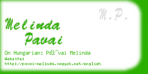 melinda pavai business card